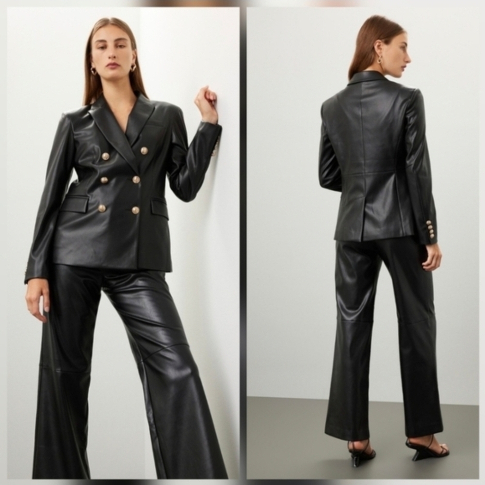 Derek Lam 10 Crosby Button Detail Blazer Long Sleeves Collar Size XL